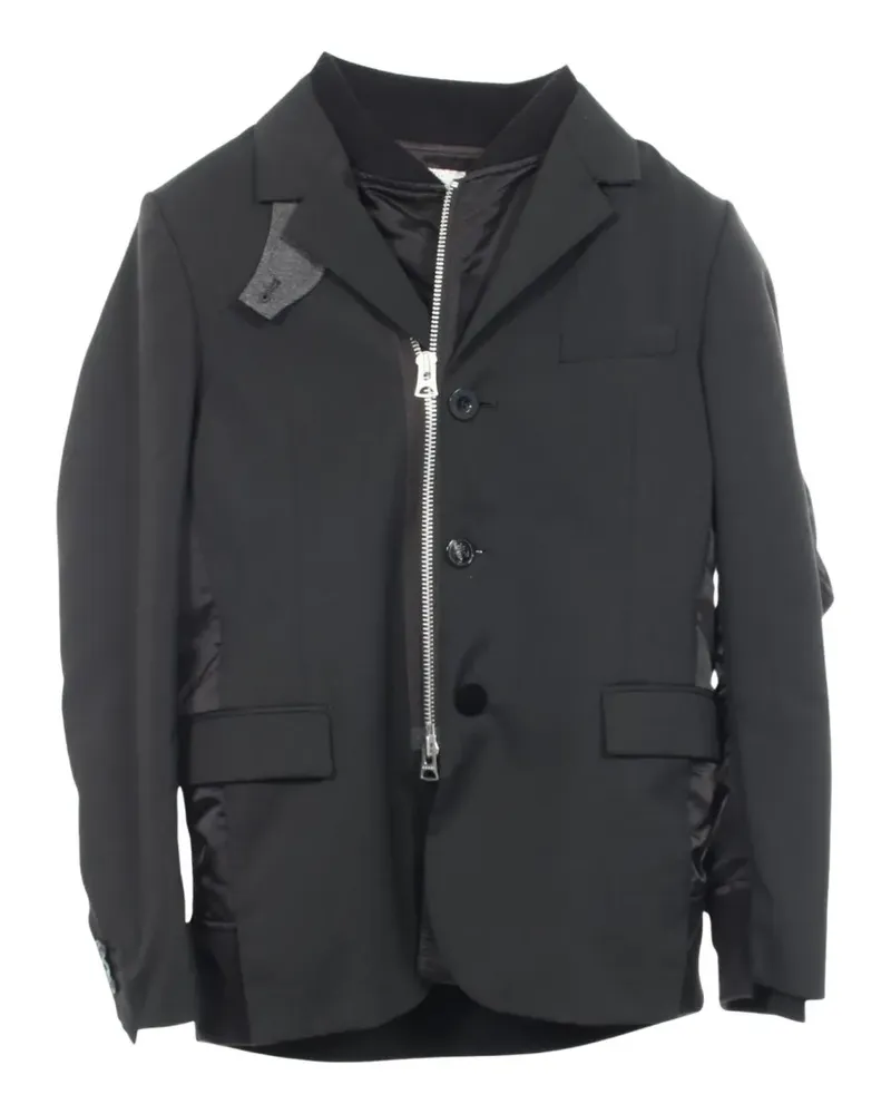 Sacai 2010s Suiting MA-1 Jacke - Schwarz Schwarz