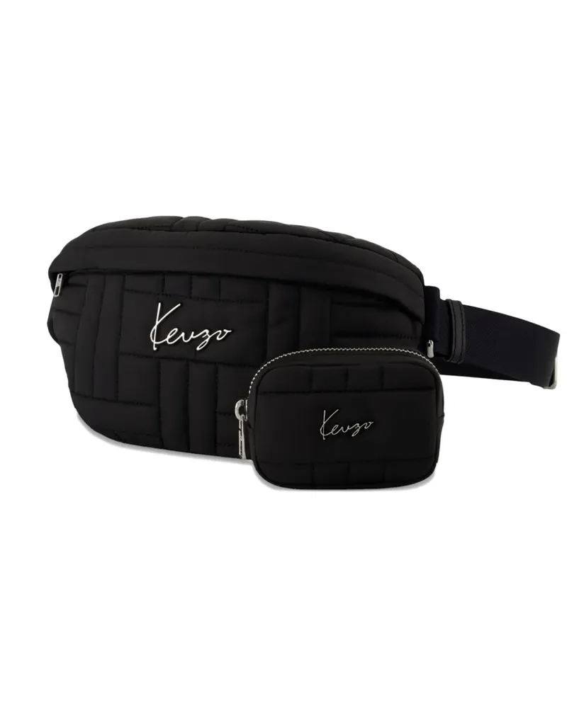 Kenzo Gesteppte Gürteltasche mit Logo - Schwarz Schwarz
