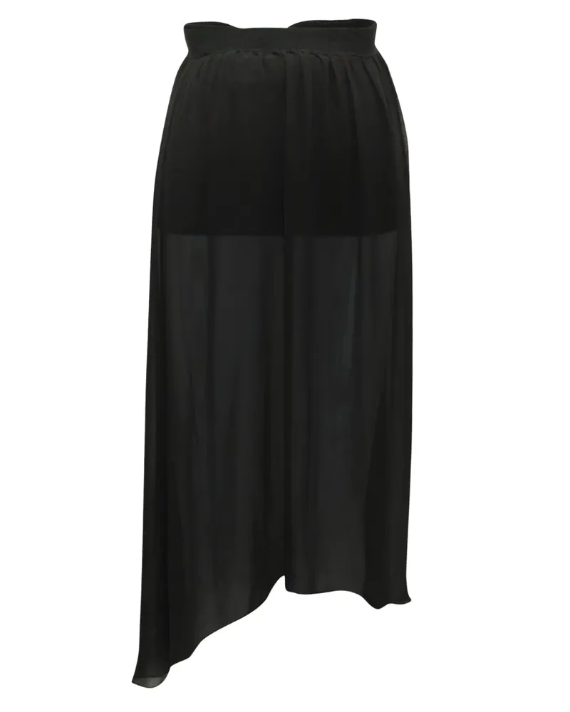 Alice + Olivia Semi-transparenter Midirock - Schwarz Schwarz