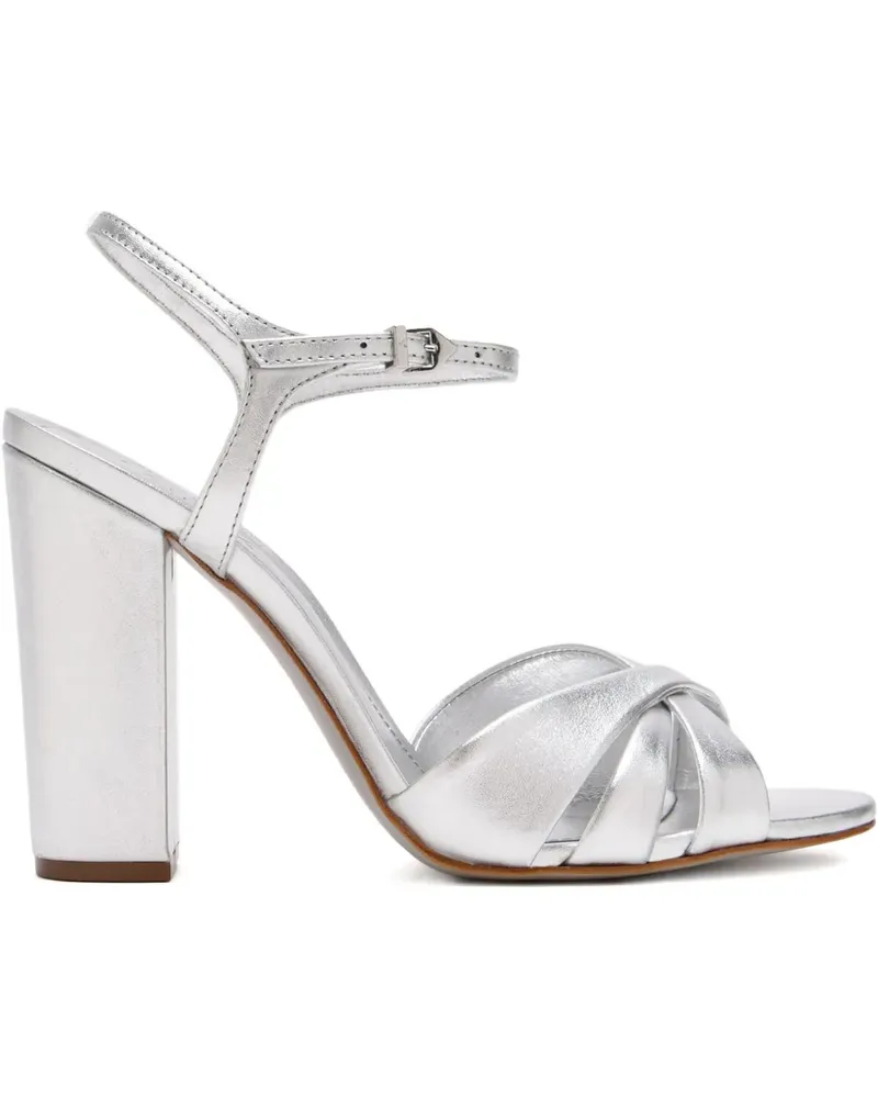 Schutz Pumps mit überkreuzten Knöchelriemen 105mm - Silber Silber