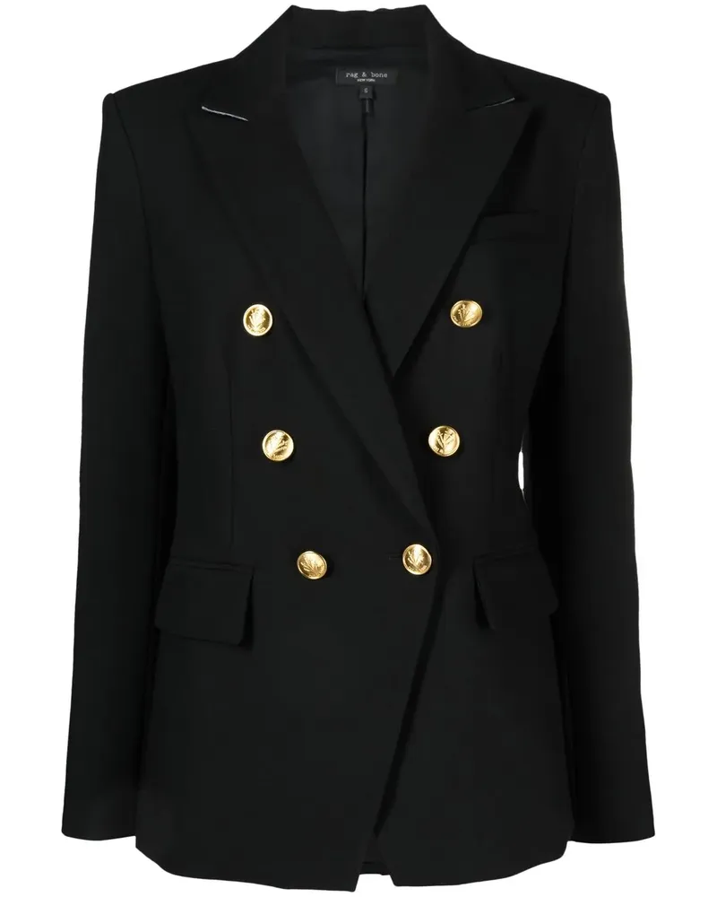 Rag & Bone Doppelreihiger Blazer - Schwarz Schwarz