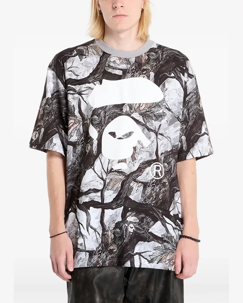 BAPE Tree Edge Camo Ape Face T-shirt - Weiß Weiß