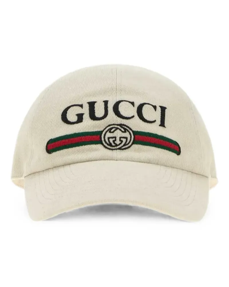 Gucci Baseballkappe mit Logo-Stickerei - Nude Nude