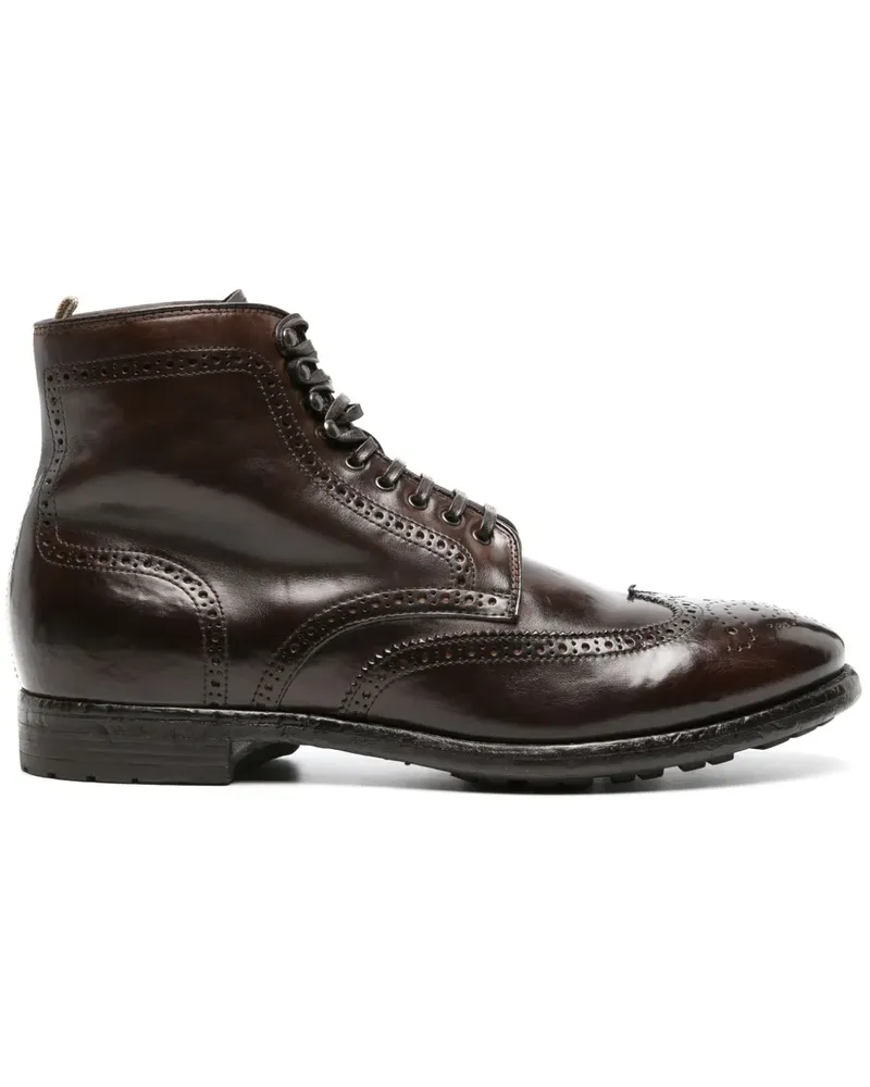 Officine Creative Italia Prince Stiefel mit Budapestermuster - Braun Braun
