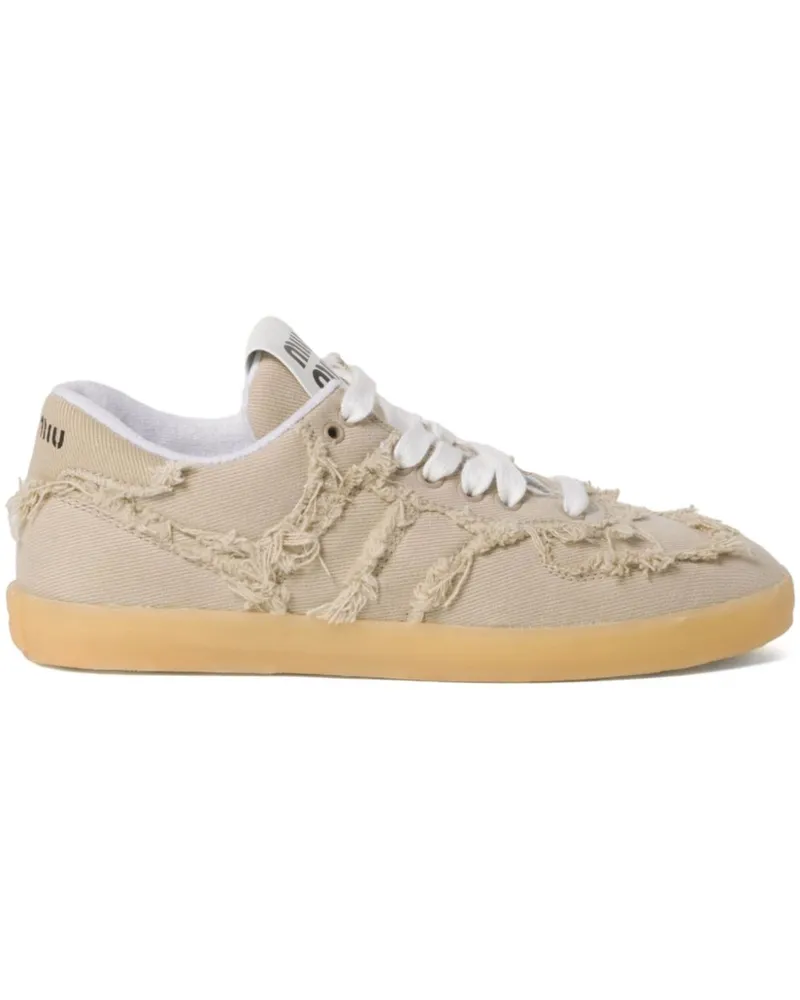 Miu Miu Sneakers aus Denim - Nude Nude
