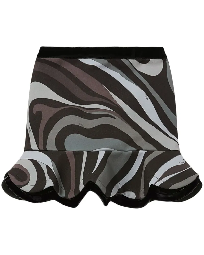 Emilio Pucci Minirock mit Print - Schwarz Schwarz