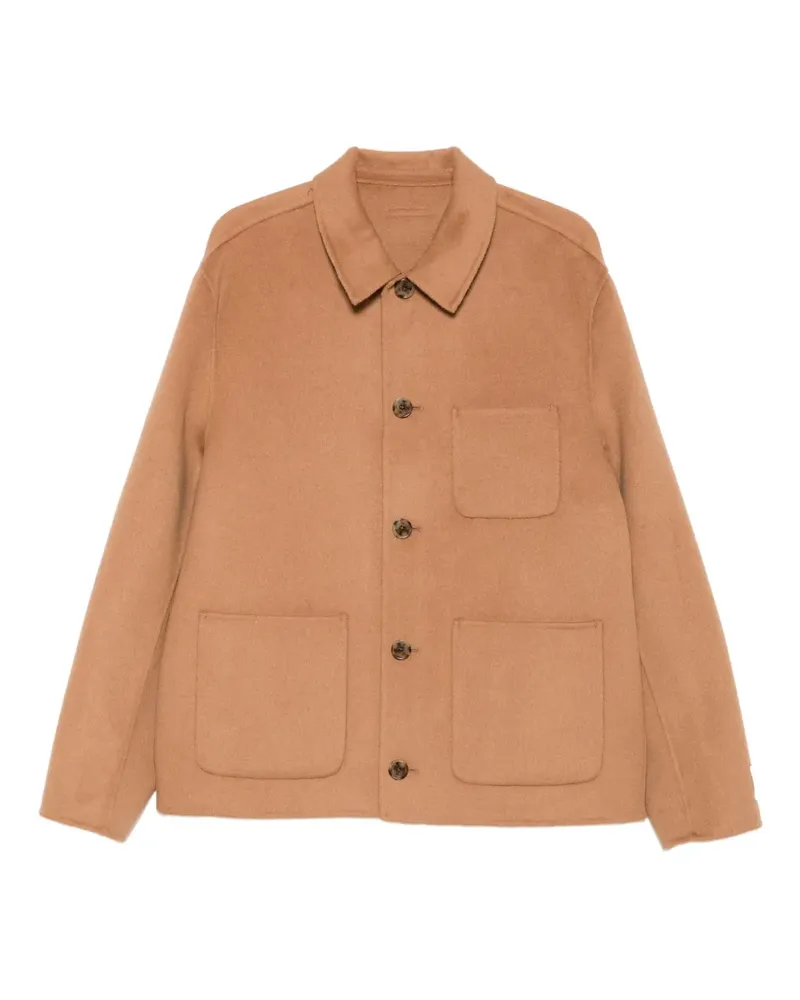 Calvin Klein Geknöpfte Jacke mit aufgesetzten Taschen - Braun Braun