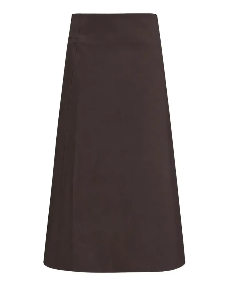 Rier wrap-design midi skirt - Braun Braun