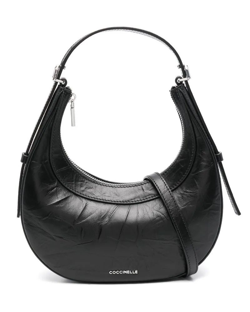 Coccinelle Schultertasche aus Leder - Schwarz Schwarz