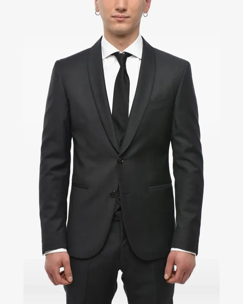 Corneliani shawl-lapel three-piece suit - Grau Grau