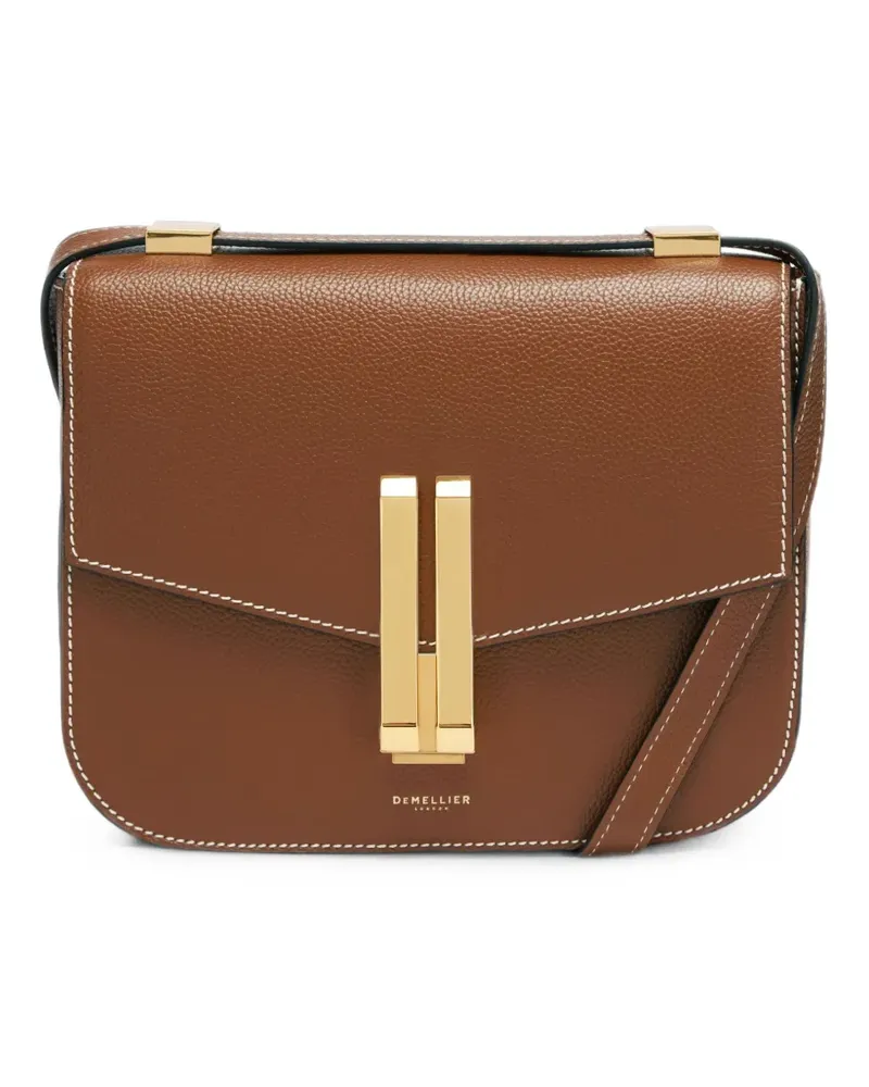 DeMELLIER The Vancouver topstitch-detail shoulder bag - Braun Braun