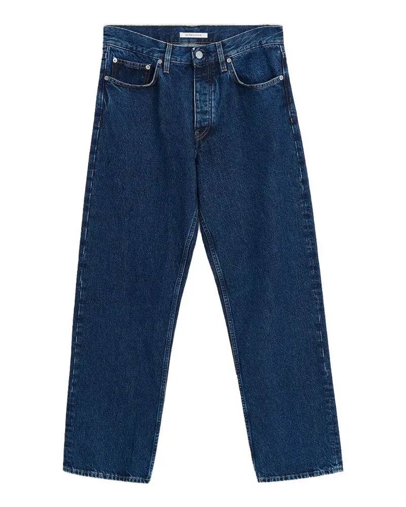 Sunflower logo-patch belt-loop jeans - Blau Blau