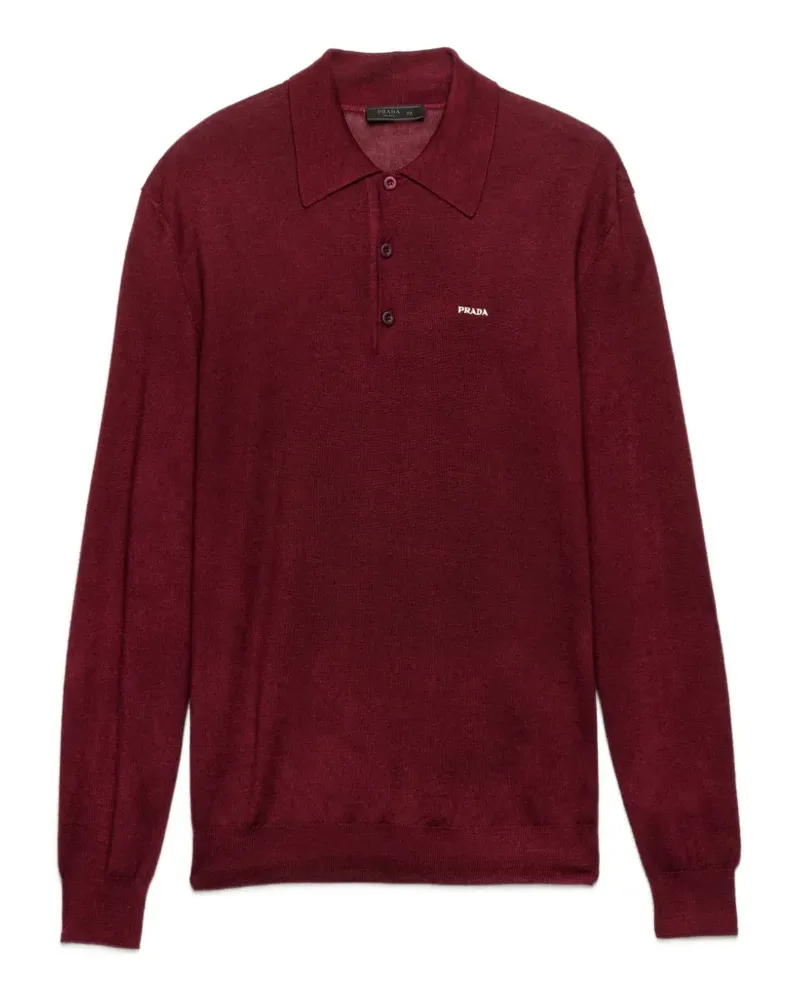 Prada Polo-Pullover aus Wolle und Seide - Rot Rot
