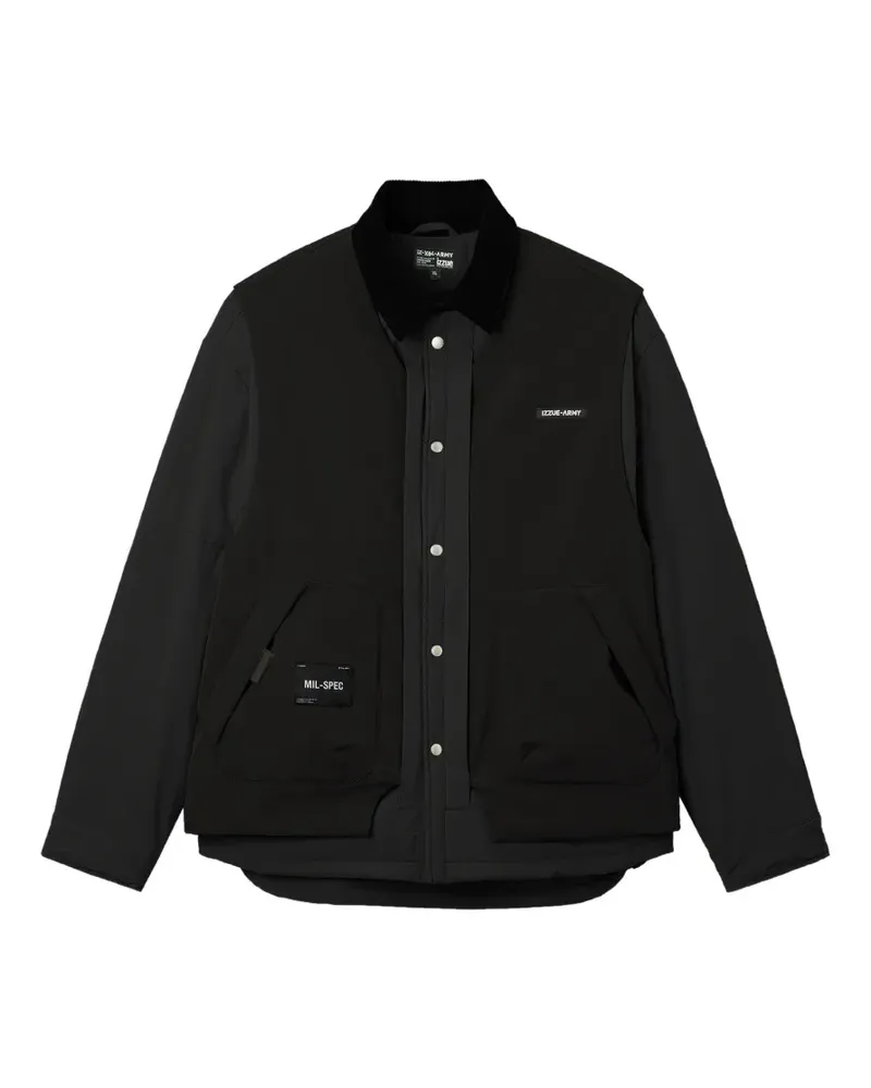 Izzue Jacke im Layering-Look - Schwarz Schwarz