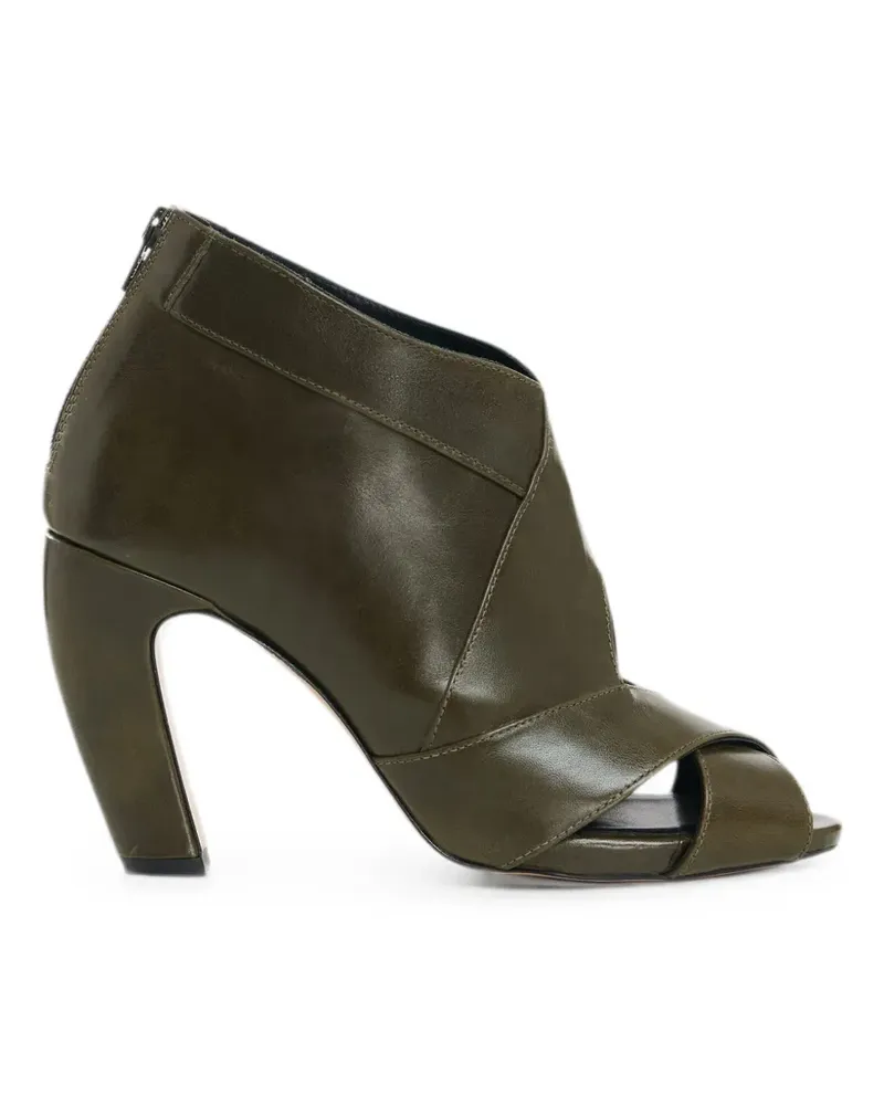 Essentiel Peeptoe-Sandalen mit Blockabsatz - Grün Grün