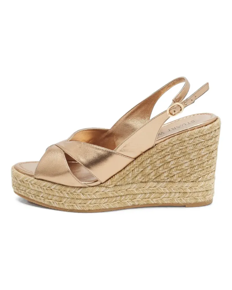 Stuart Weitzman Sandalen mit überkreuzten Riemen - Gold Gold