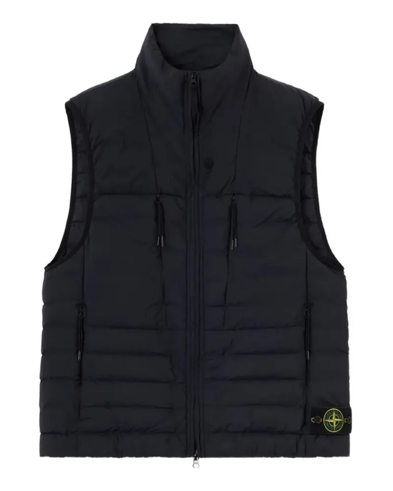 Stone Island quilted logo-patch gilet - Schwarz Schwarz
