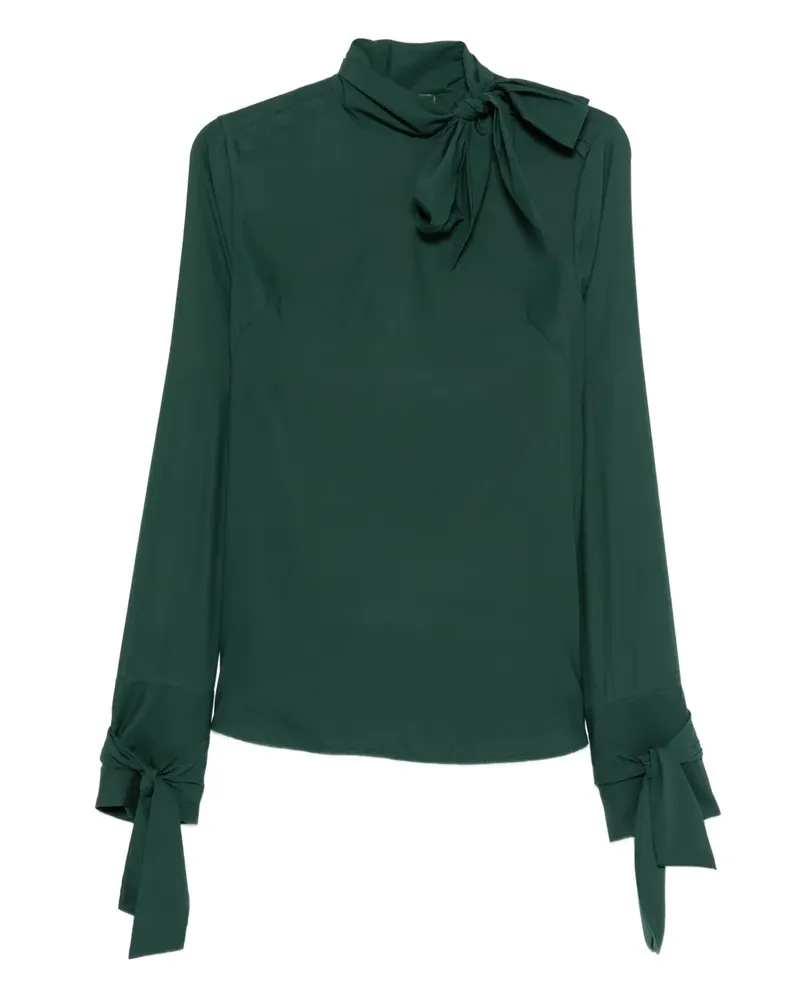 Ermanno Scervino Bluse mit Schleifenkragen - Grün Grün