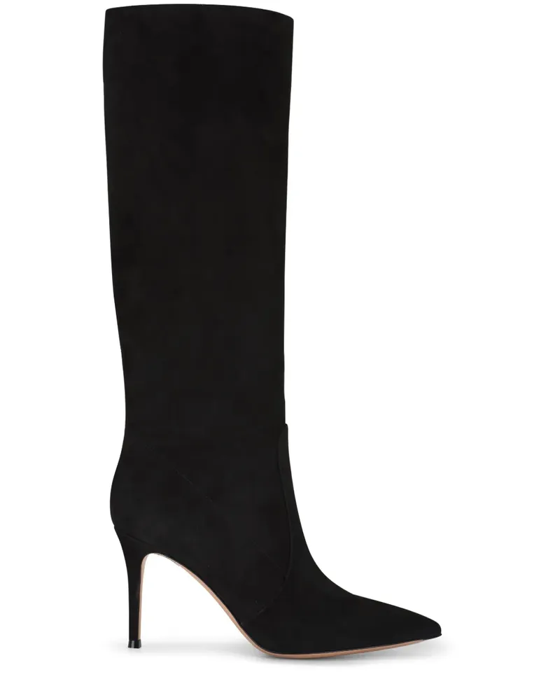 Gianvito Rossi Stiefel aus Wildleder 85mm - Schwarz Schwarz
