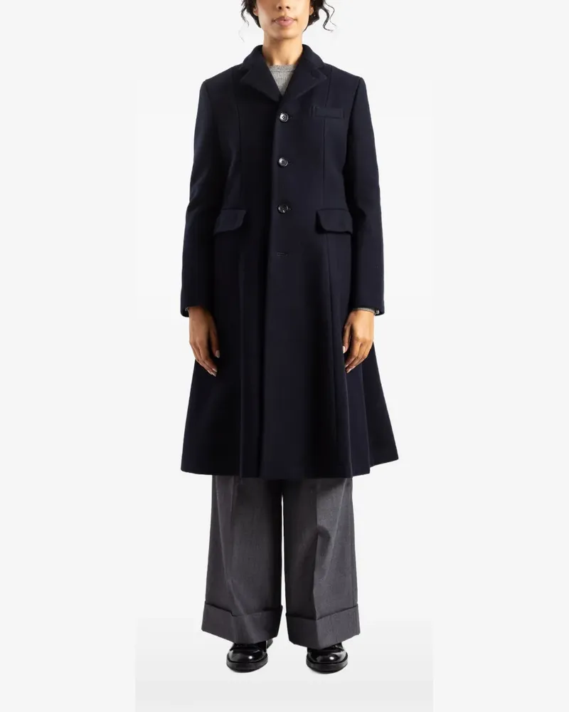 Comme des Garçons A-Linien-Mantel mit Knopfverschluss - Blau Blau