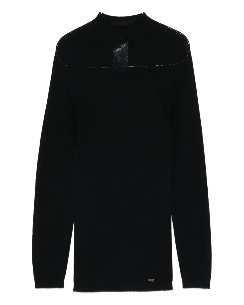 Emporio Armani Pullover mit Stehkragen - Schwarz Schwarz