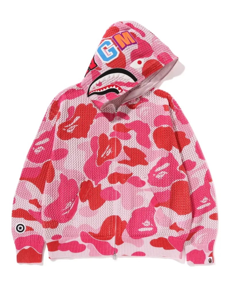 BAPE Hoodie mit Camouflagemuster - Rosa Rosa