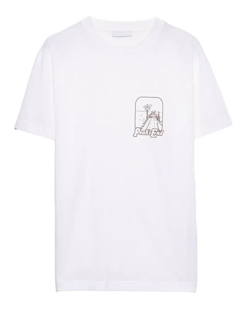 Prada T-Shirt mit Print - Weiß Weiß