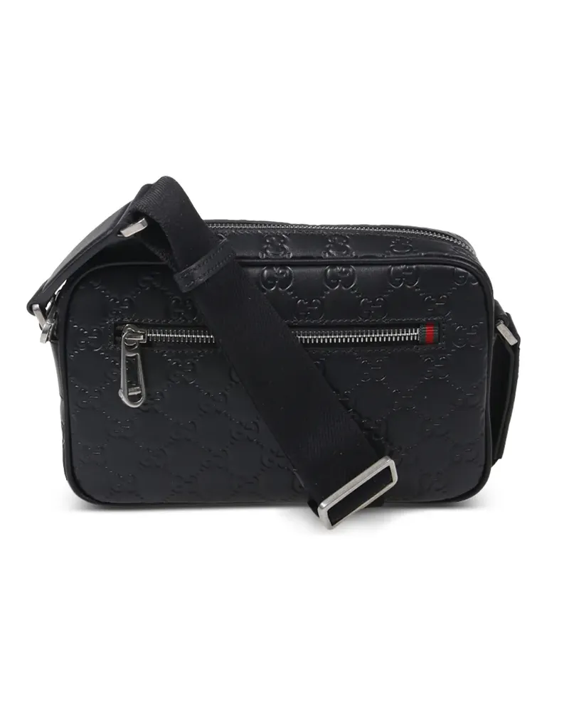 Gucci embossed messenger bag - Schwarz Schwarz