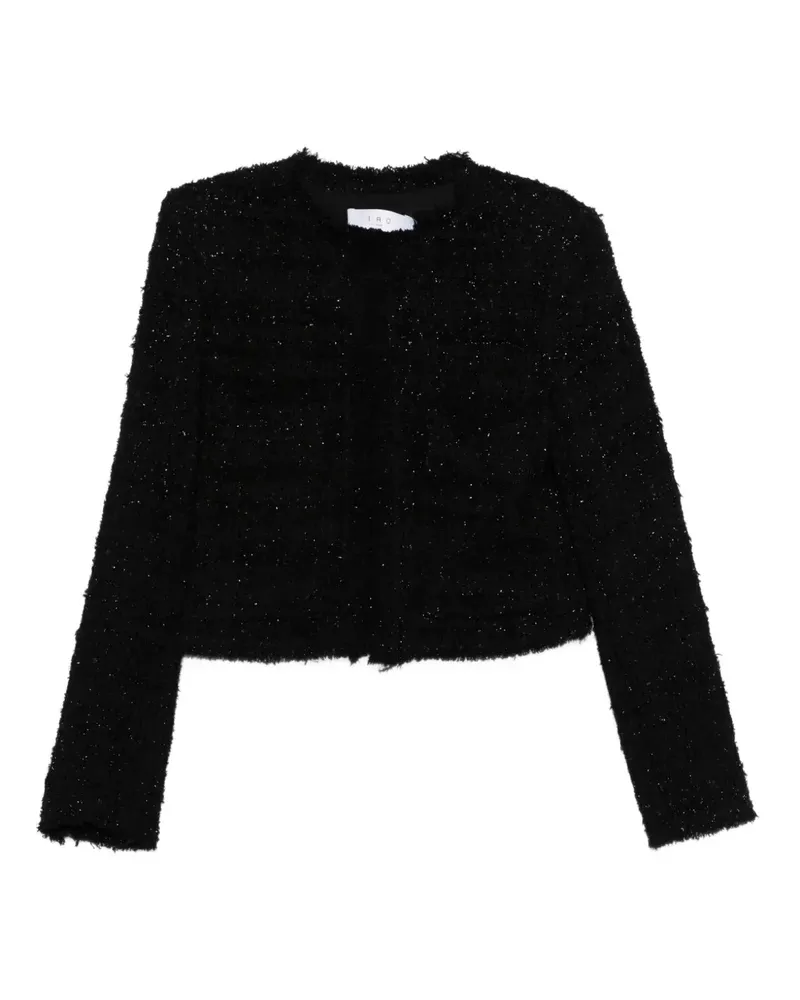 IRO Tweed-Jacke mit Glitter - Schwarz Schwarz