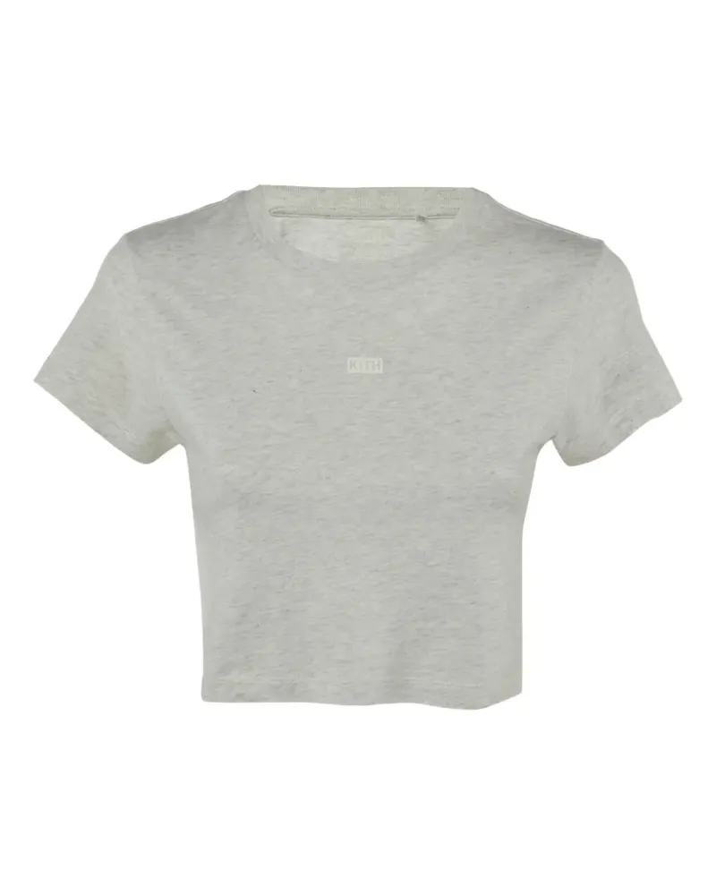 KITH Cropped-T-Shirt mit Logo-Print - Grau Grau