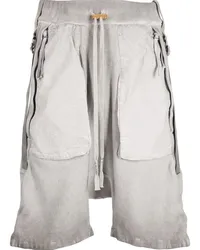 Boris Bidjan Saberi Joggingshorts mit Stone-Wash-Effekt Grau