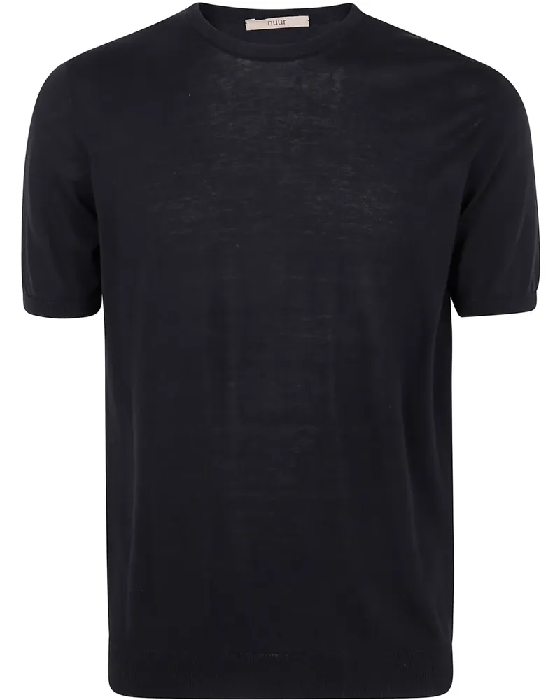 Nuur Gestricktes T-Shirt - Schwarz Schwarz