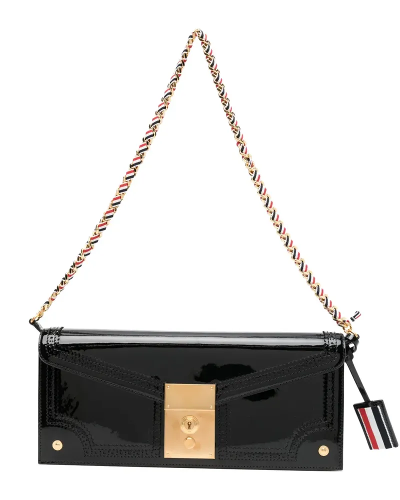 Thom Browne Schultertasche mit Clipverschluss - Schwarz Schwarz