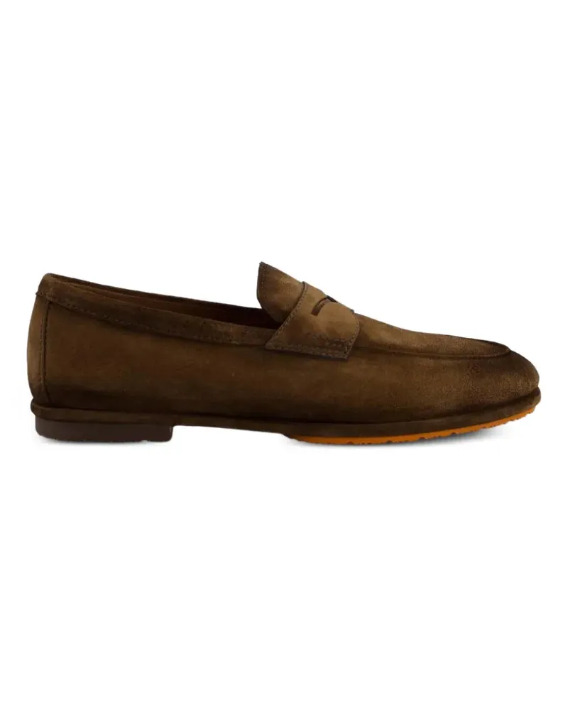 Santoni Loafer aus Wildleder - Braun Braun