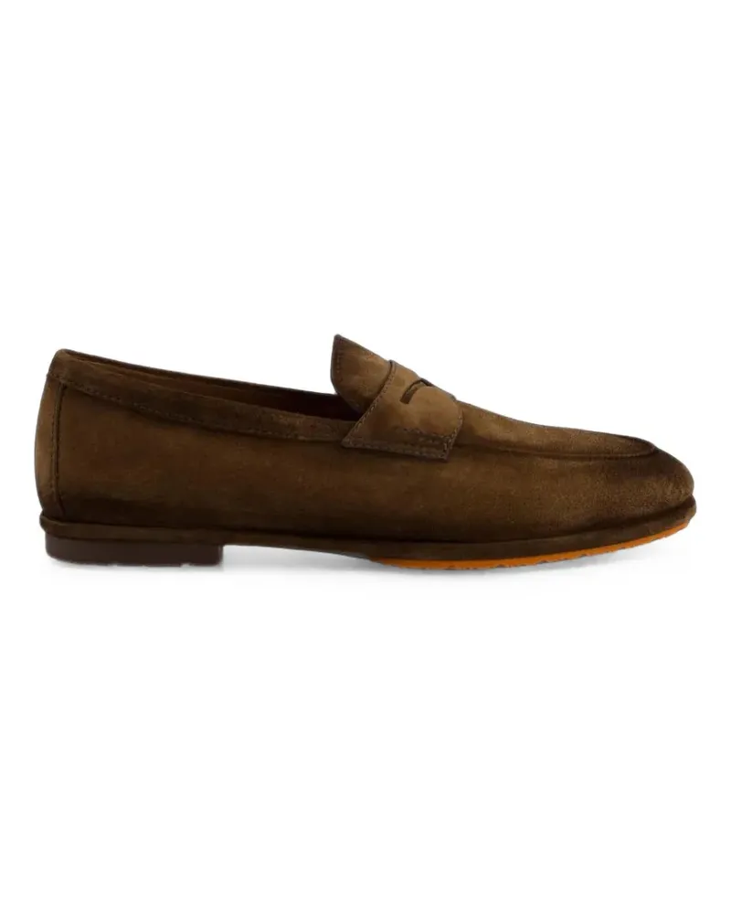 Santoni Loafer aus Wildleder - Braun Braun