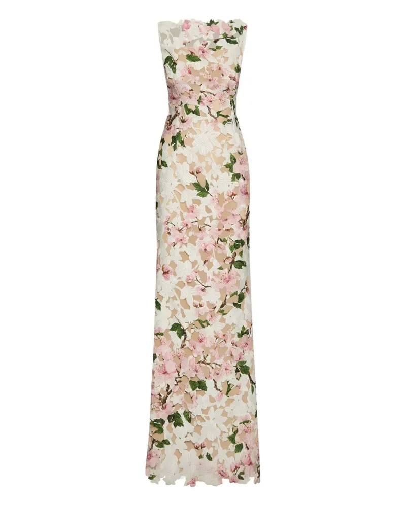Oscar de la Renta Kleid aus Seide - Weiß Weiß