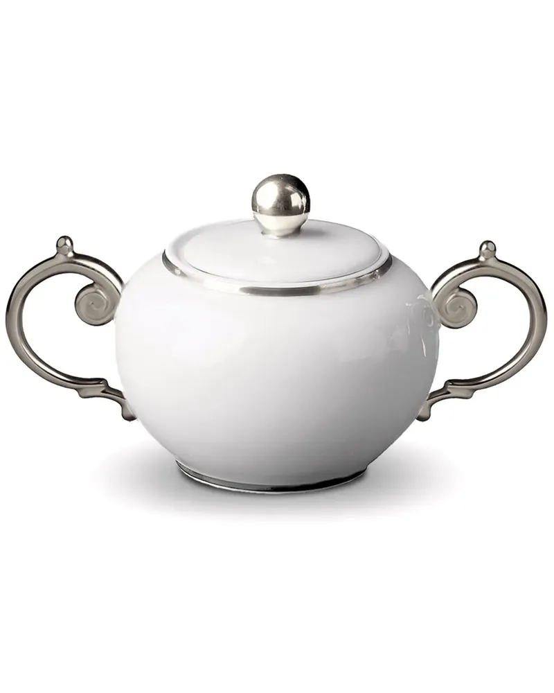 L’OBJET Aegean Zuckerdose (15cm x 10cm) - Weiß Weiß