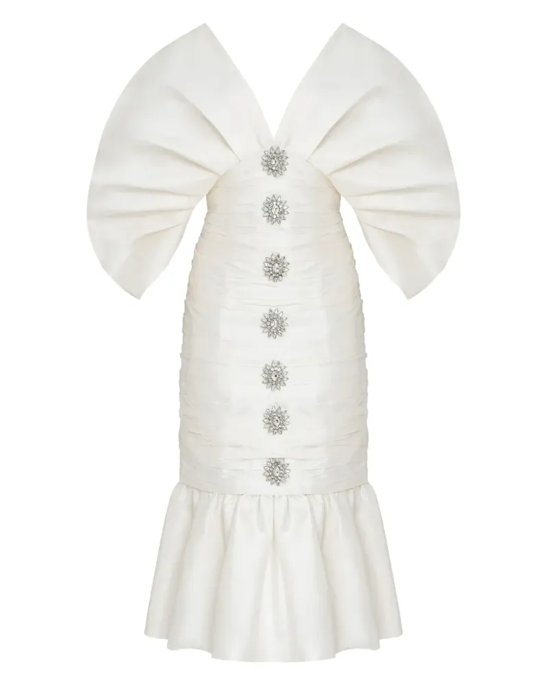 OLYMPIAH Gerafftes Meerjungfrauenkleid - Weiß Weiß
