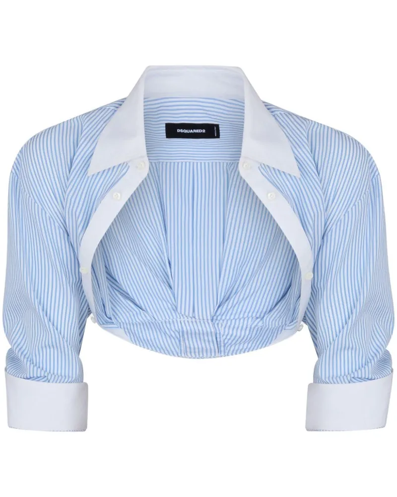 Dsquared2 Gestreifte Bluse - Blau Blau