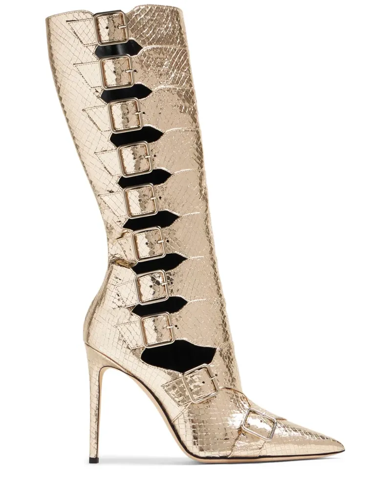 Paris Texas Stiefel mit Schlangeneffekt - Gold Gold