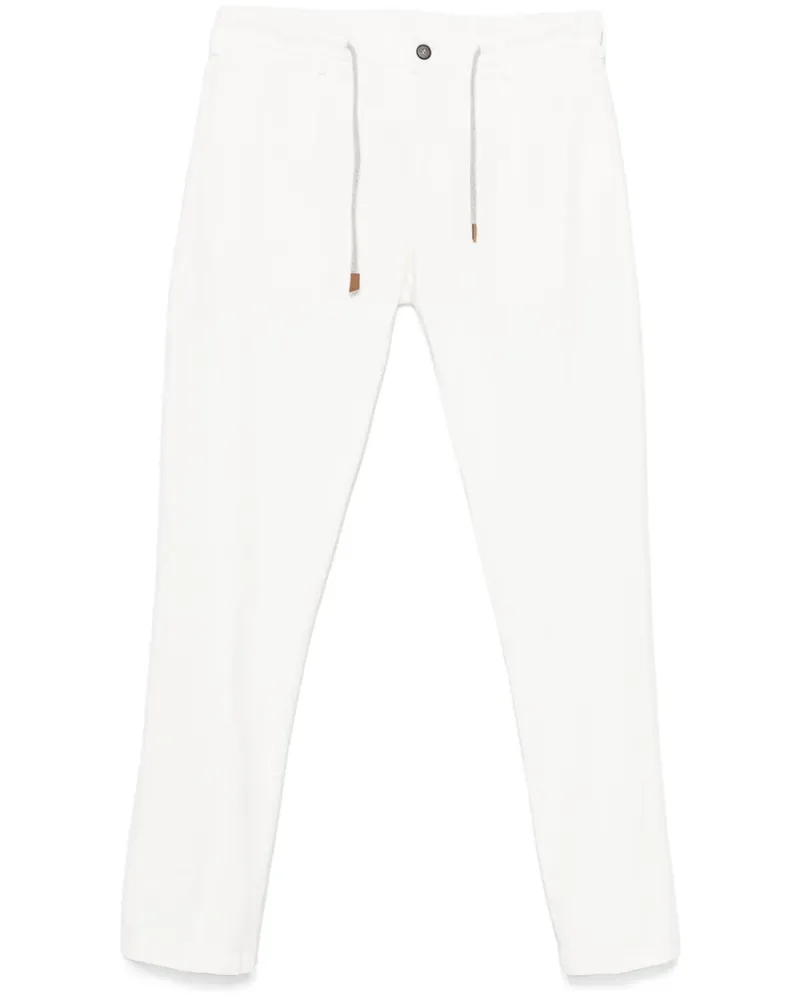Eleventy Hose mit Tapered-Bein - Weiß Weiß