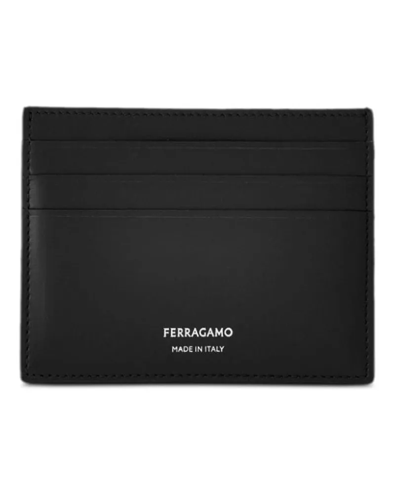 Ferragamo Classic Kartenetui aus Leder Schwarz