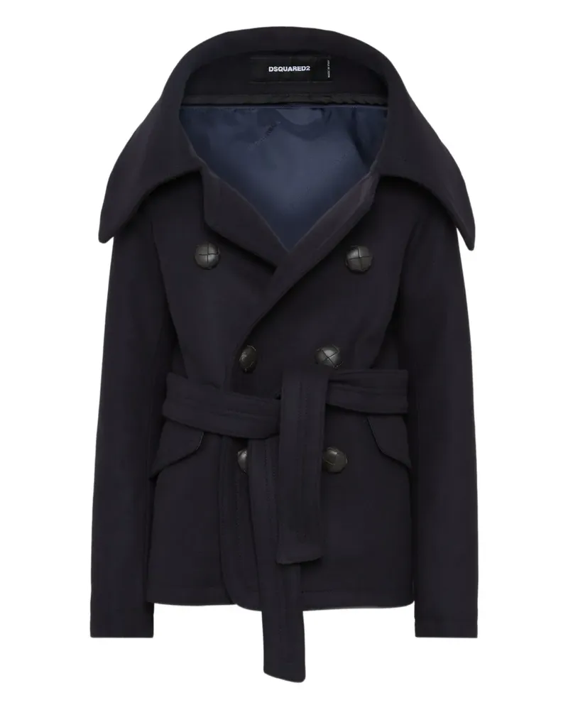 Dsquared2 Doppelreihiger Mantel - Blau Blau