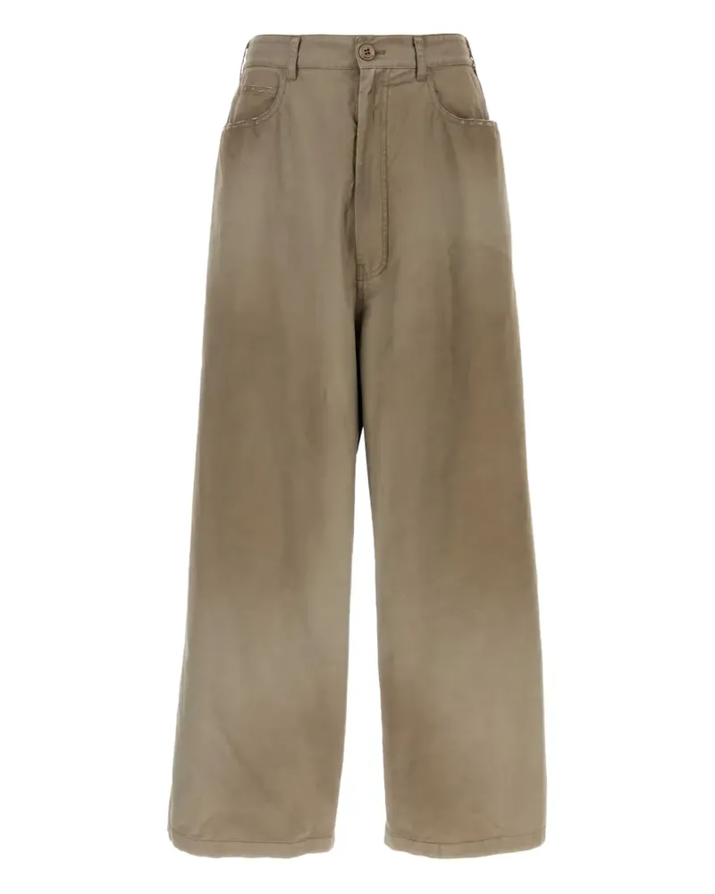 Balenciaga two-tone cotton trousers - Nude Nude