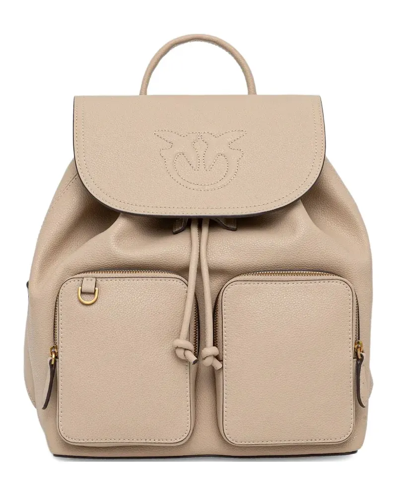 Pinko Rucksack mit Logo-Prägung - Nude Nude