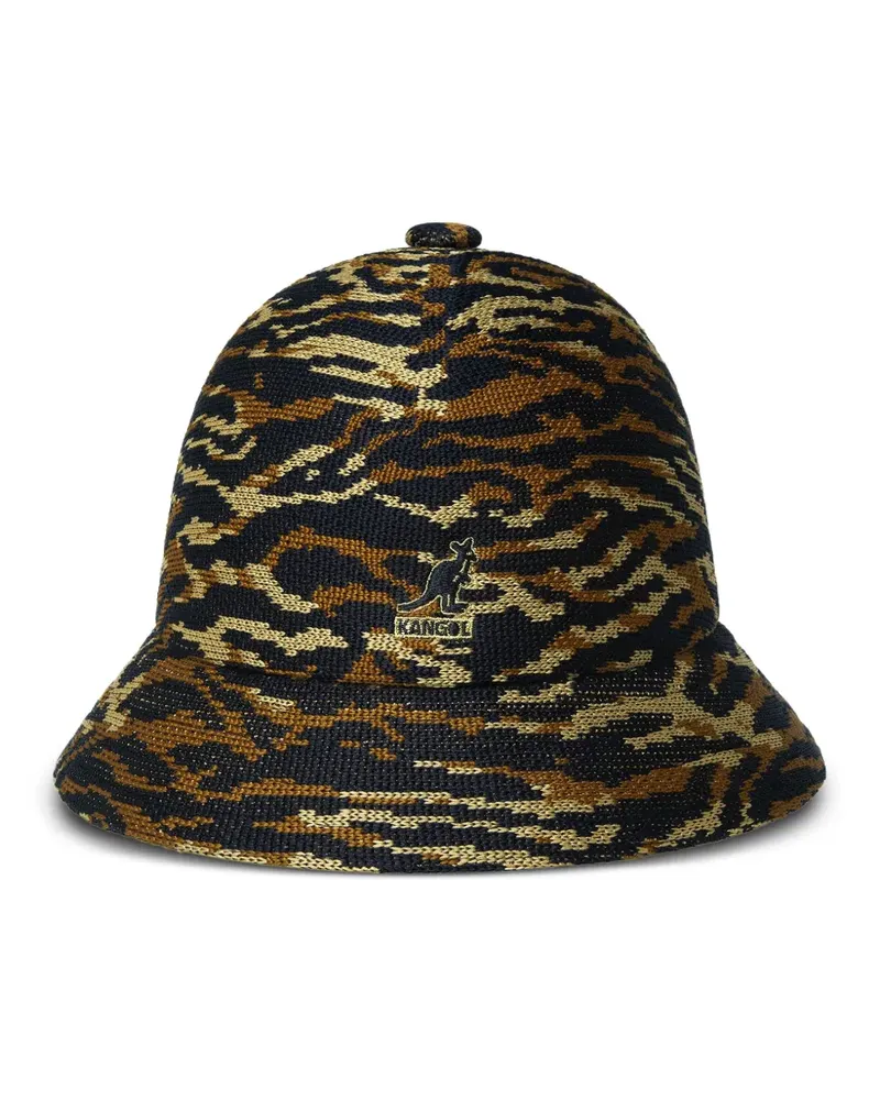 Kangol Fischerhut mit Tigermuster - Schwarz Schwarz