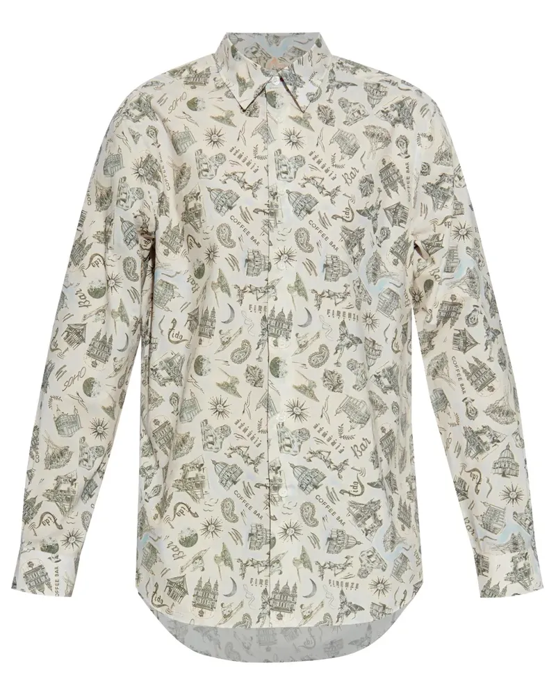 Paul Smith Hemd mit Print - Nude Nude