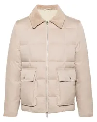 Eleventy Gesteppte Jacke aus Seide Nude