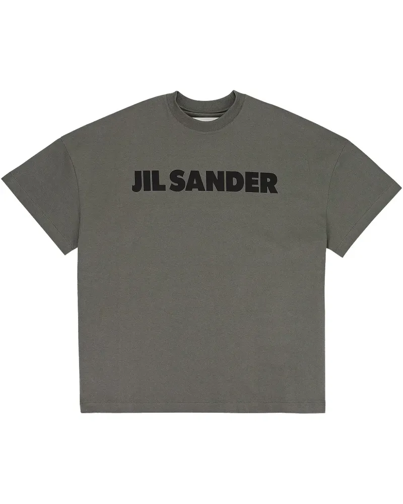 Jil Sander Olive" T-Shirt mit Logo-Print - Grün Grün