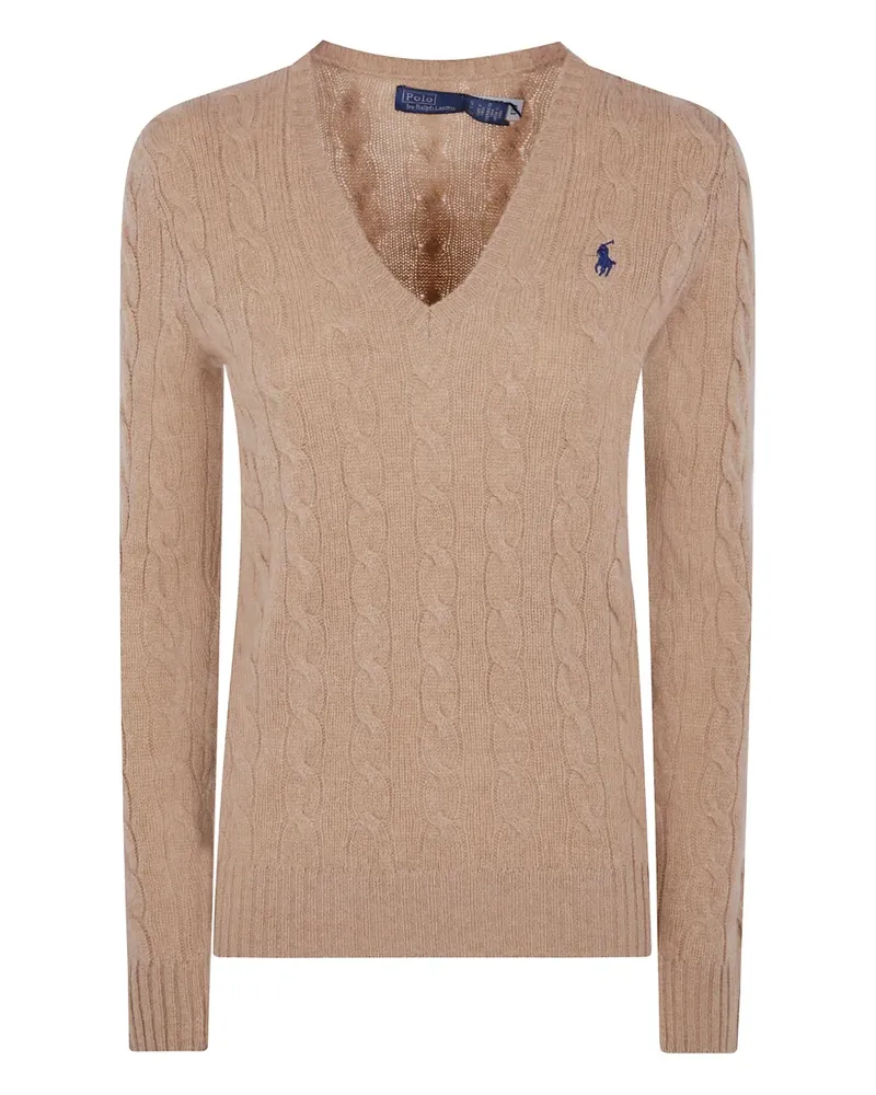 Ralph Lauren Pullover mit Zopfmuster - Nude Nude